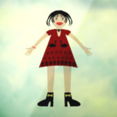 ゴシック様式のハロウィーンヴァンパイレディ ウィンドウサイン (シート3)