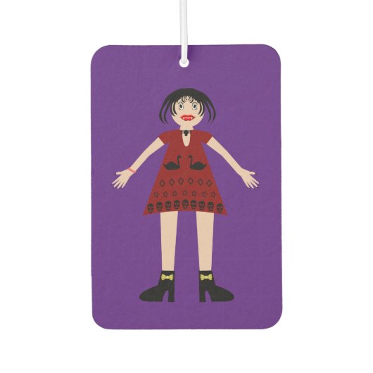 ゴシック様式のハロウィーンヴァンパイレディ カーエアーフレッシュナー (正面)