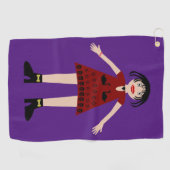 ゴシック様式のハロウィーンヴァンパイレディ ゴルフタオル (横)