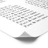 ゴシック様式のハロウィーンヴィンテージウェディングシーティングチャート ポスター (角)