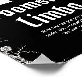 ゴシック様式のハロウィーン骨格のブロムスティックリンボサイン ポスター (角)