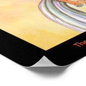 ゴシック様式のハロウィーン魔女キャットポスター ポスター (角)