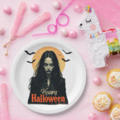 ゴシック様式のハロウィーン魔女 ペーパープレート (パーティー)