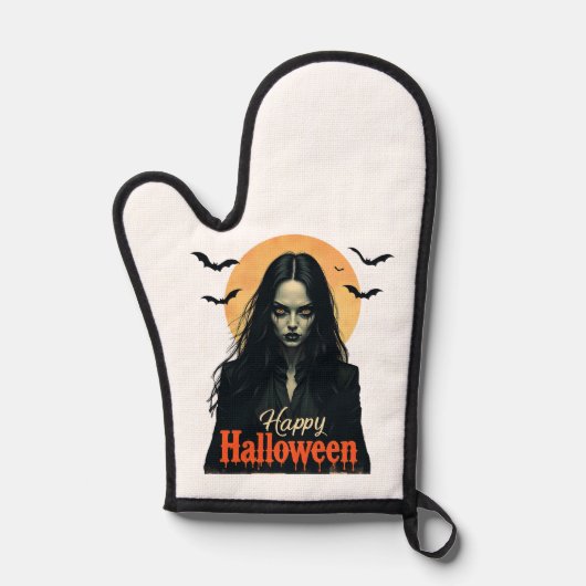 ゴシック様式のハロウィーン魔女 鍋つかみ (正面)