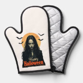 ゴシック様式のハロウィーン魔女 鍋つかみ (正面/裏面)