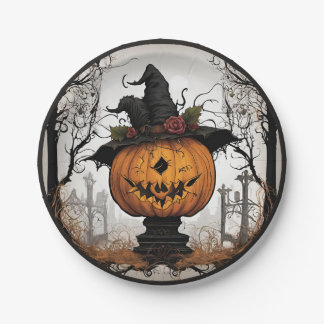 ゴシック様式のハロウィーン ペーパープレート