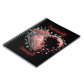 ゴシック様式のハートブレイクとバラ ノートブック (左側)