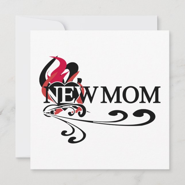 ゴシック様式のハート新しいママTシャツとギフト (正面)