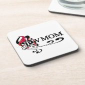 ゴシック様式のハート新しいママTシャツとギフト コースター (左側)