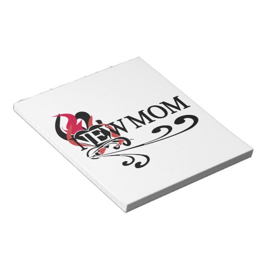 ゴシック様式のハート新しいママTシャツとギフト ノートパッド (アングル)