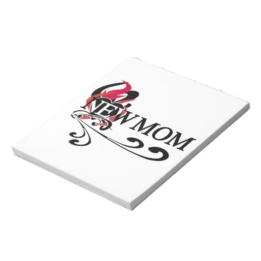 ゴシック様式のハート新しいママTシャツとギフト ノートパッド (回転)