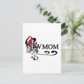 ゴシック様式のハート新しいママTシャツとギフト ポストカード (スタンド正面)