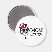 ゴシック様式のハート新しいママTシャツとギフト マグネット (正面/裏面)