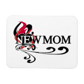 ゴシック様式のハート新しいママTシャツとギフト マグネット (横)