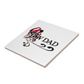 ゴシック様式のハート新築Tシャツとギフト タイル (側面)