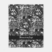 ゴシック様式のバプホメットのダーク・アーツ・オルタナティブ フリースブランケット (正面)