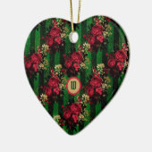 ゴシック様式のバラストライプとイニシャル セラミックオーナメント (左)