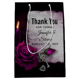 ゴシック様式のバラ、ロウソク、羊皮紙、ロケ結婚ット ミディアムペーパーバッグ