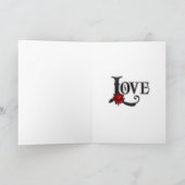 ゴシック様式のバレンタインカード シーズンカード (内部)