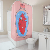ゴシック様式のバレンタインデンピンクの人間ハート シャワーカーテン (インサイチュ)