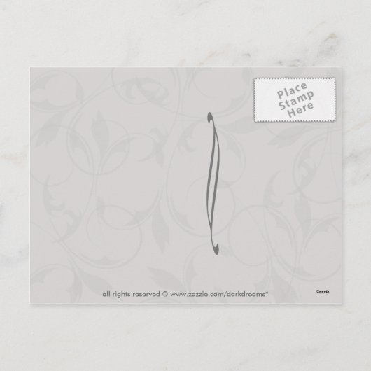 ゴシック様式のバレンタイン壊れたハートはがき シーズンポストカード (裏面)