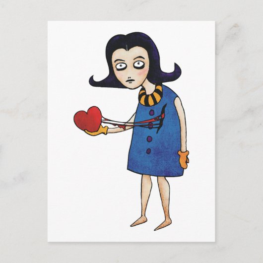 ゴシック様式のバレンタイン シーズンポストカード (正面)