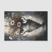 ゴシック様式のバロックフローラシルバー花瓶デコページ 薄葉紙 (正面)