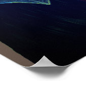 ゴシック様式のバンパイアこうもり大目可愛い ポスター (角)