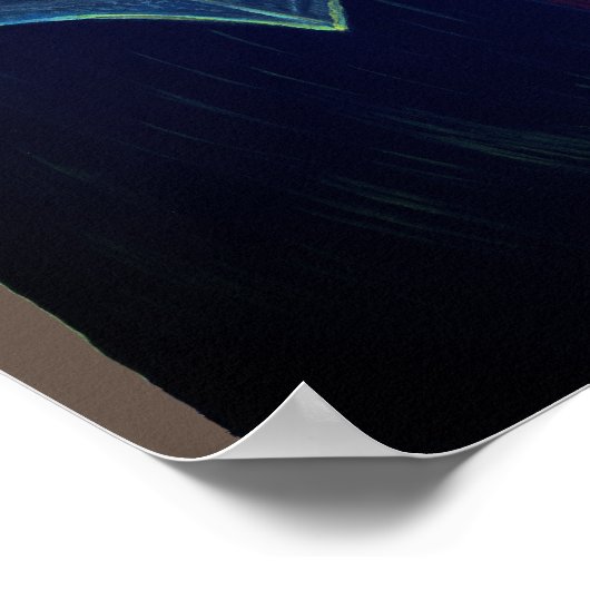 ゴシック様式のバンパイアこうもり大目可愛い ポスター (角)