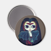 ゴシック様式のバンパイアこうもり大目可愛い マグネット (正面/裏面)