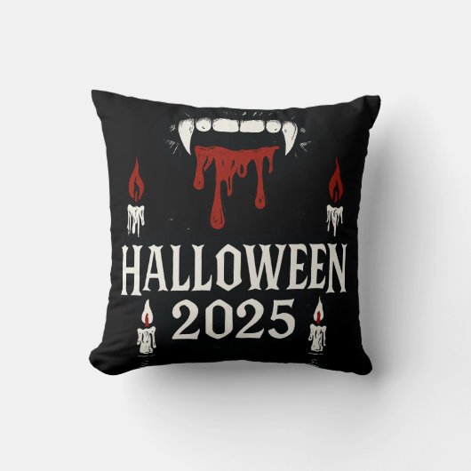 ゴシック様式のバンパイアハロウィーン クッション (正面)