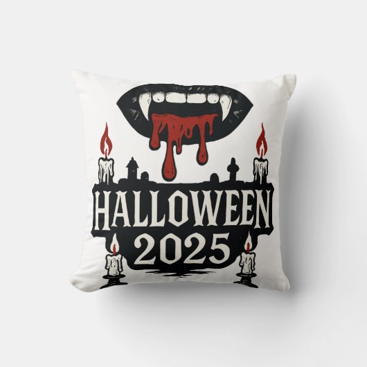 ゴシック様式のバンパイアハロウィーン クッション (正面)