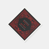 ゴシック様式のバンパイア結婚大聖堂 スタンダードカクテルナプキン (角)