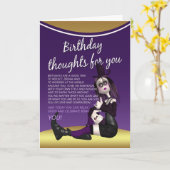 ゴシック様式のバースデーカード – 誕生日プレゼント –  カード (黄色い花)