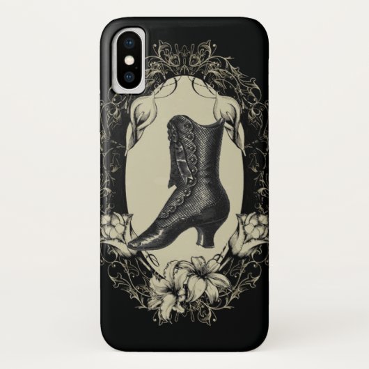 ゴシック様式のパリヴィンテージ靴のスチームパンクビクトリアン Case-Mate iPhoneケース (裏面)