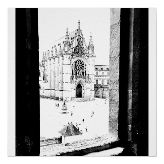 ゴシック様式のパリ。サントシャペル・デ・ヴィンセンヌ。フランス ポスター (正面)