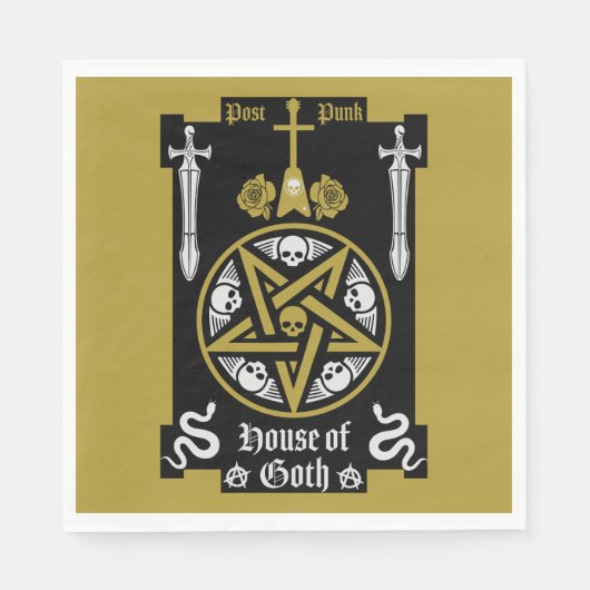 ゴシック様式のパンクアクセサリー スタンダードランチョンナプキン (正面)