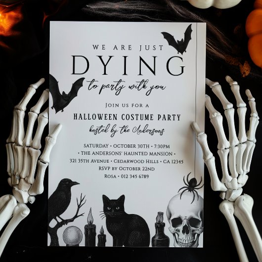 ゴシック様式のパーティーハローウィンパーティ 招待状