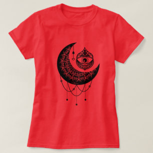 ゴシック様式のピンクと黒のインキゴシック色の目 Tシャツ