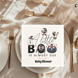 ゴシック様式のピンク色のハロウィーンの赤ちゃんシャワー スタンダードカクテルナプキン