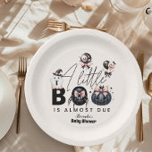 ゴシック様式のピンク色のハロウィーンの赤ちゃんシャワー ペーパープレート