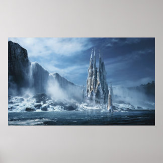 ゴシック様式のファンタジーまたは末期寺院 ポスター