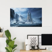 ゴシック様式のファンタジーまたは末期寺院 ポスター (ホームオフィス)