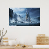 ゴシック様式のファンタジーまたは末期寺院 ポスター (キッチン)