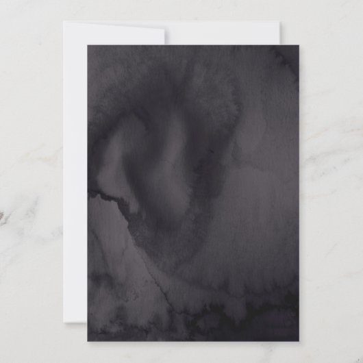 ゴシック様式のファンタジー妖精の城ハンドスティング 招待状 (裏面)