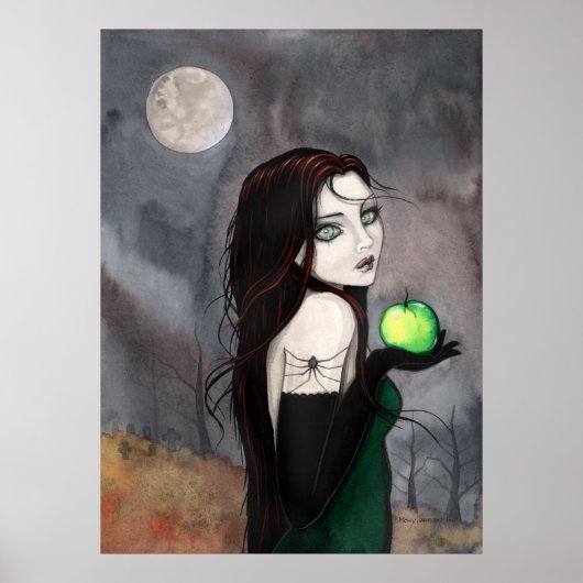 ゴシック様式のファンタジー魔女ポスター ポスター (正面)