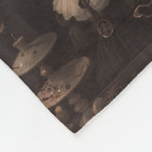 ゴシック様式のフェアユコアモスパッチワーク輪状ファンタジー フリースブランケット (角)