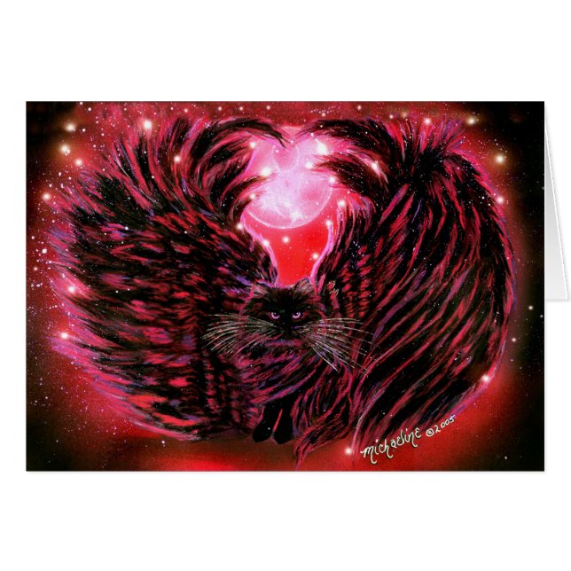 ゴシック様式のフェアリー猫カード (正面横)