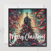 ゴシック様式のフェスティバルツリーに隠れる少女 シーズンカード (正面)