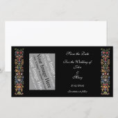 ゴシック様式のフォトカスタムカードテンプレートの保存 セーブザデート (正面/裏面)